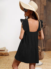 Ruffle Trim Smock Dress